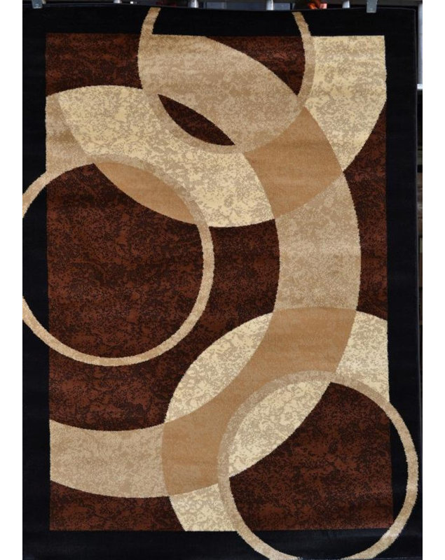 Tapis de zone brune abstraite, Tapis de couloir 2 pi 2 po x 7 pi 6 po