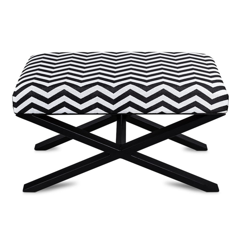 Ellwyn Velvet Upholstered Bench, H45 x W55 x D35cm