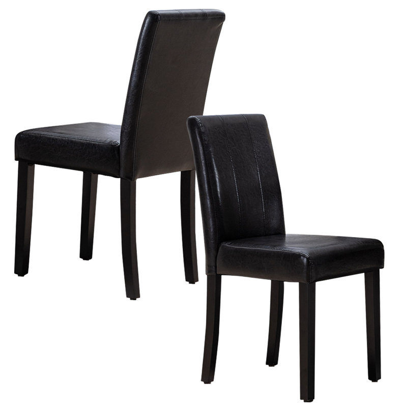Chaises de salle à manger rembourrées Mordern Design, Noir