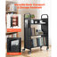 3-Tier Rolling Book Cart Single Sided V-Shaped Shelves Book Truck In Black-125123313