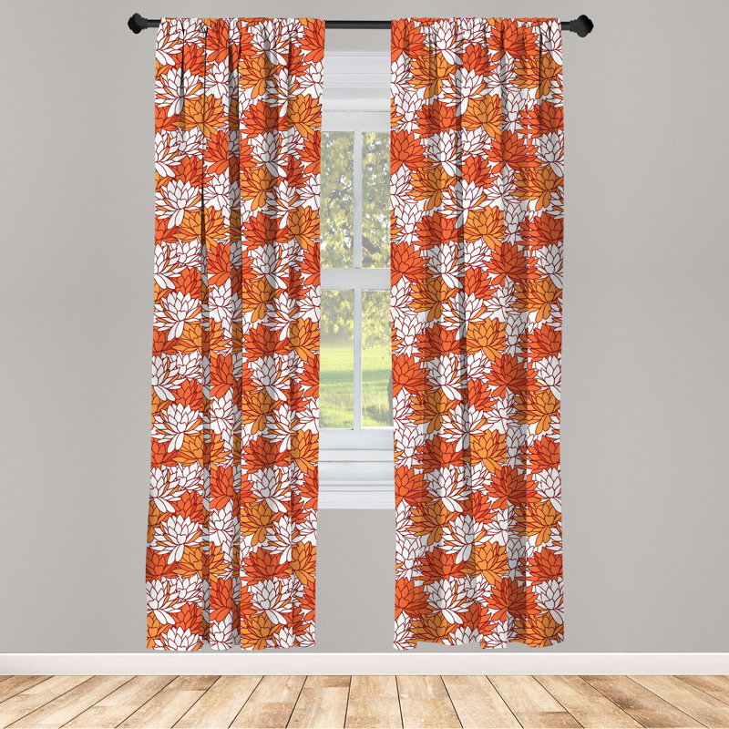 Floral Semi-Sheer Rod Pocket Curtain Panels, 28" x 63"