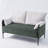 52" W Contemporary Color-Blocked Upholstered Loveseat-1073822118