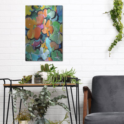 Art mural en métal Wrought Studio ™ «Nasturtiums» par Emily Weil