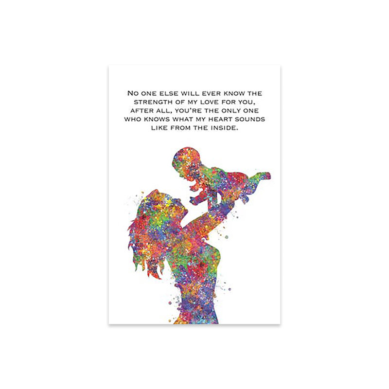 Impression de citation de mère mère sur verre acrylique, H 24 po x l 16 po x P 0,25 po