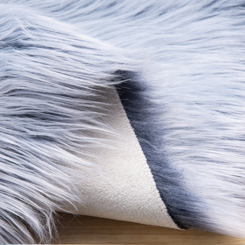 Tapis décoratif doux à poils longs en fausse peau de mouton, paquet de 1, Nouveauté 2 pi x 3 pi
