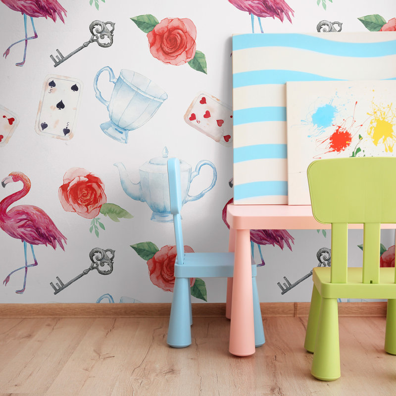 Panneau de papier peint adhésif amovible pour enfants Glostrup, L 102 po x l 24 po