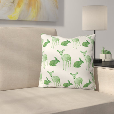 Woodland Animals Throw Pillow