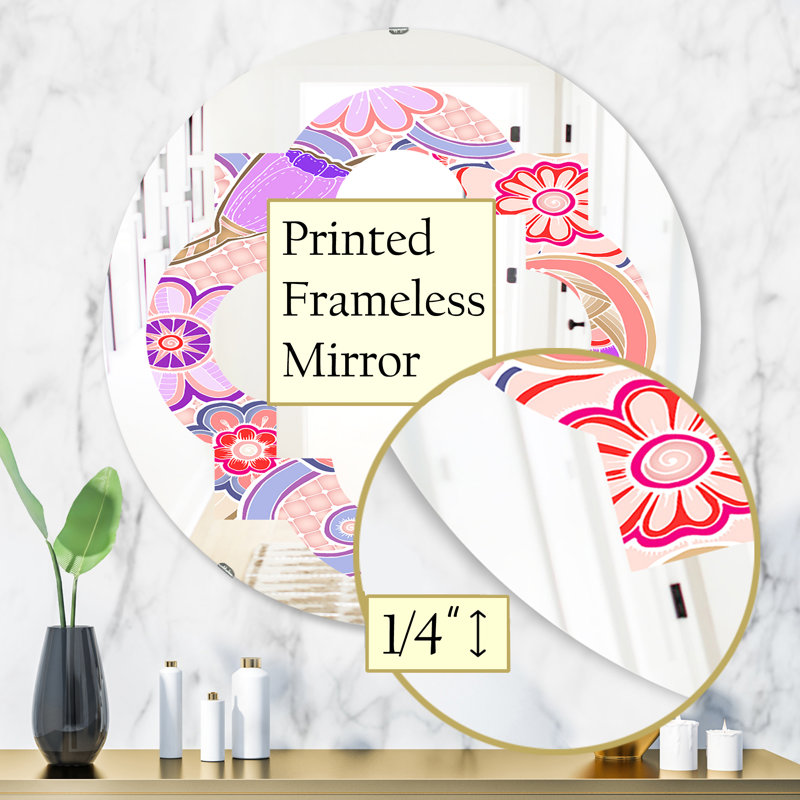 Miroir mural éclectique Quatrefoil, H 31,5 po x l po