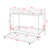 Twin Over Twin Metal Bunk Bed With Trundle, Metal Bed Frame With 2 Ladder And Guardrails-2083061002