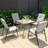 Baugus Steel Outdoor Stacking Dining Armchair with Cushion