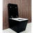 Black Square Smart Toilet With Built-In Tank, Auto Flush, Heated Seat, Remote Control, Led Display, Enhancement Tank For Bathroom,-124249400