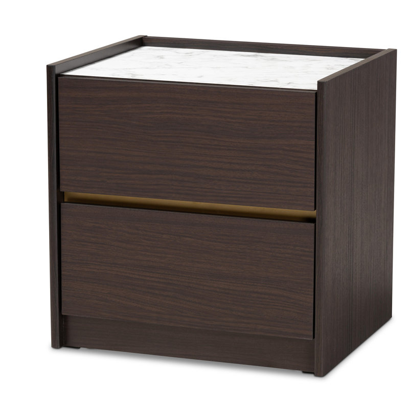 48cm W Manufactured Wood Bedside Table