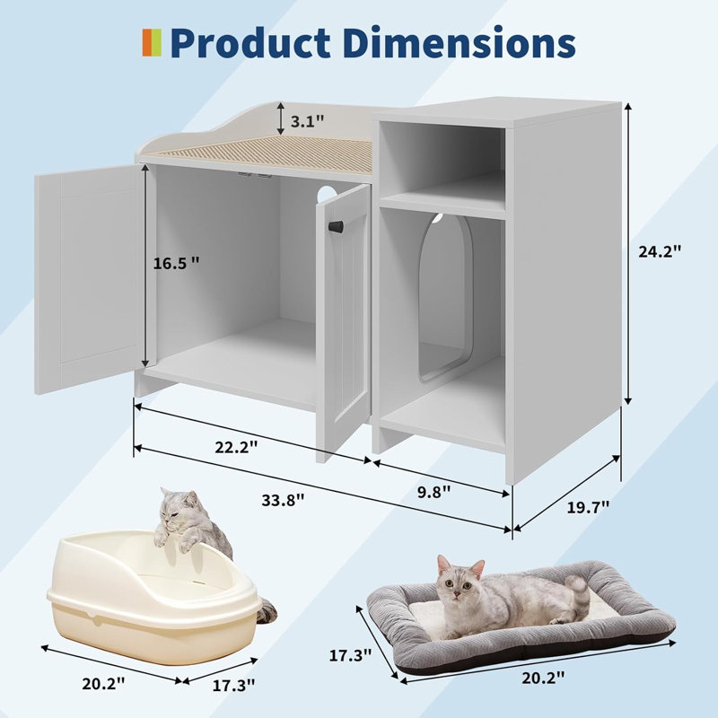 MDF Litter Box, White