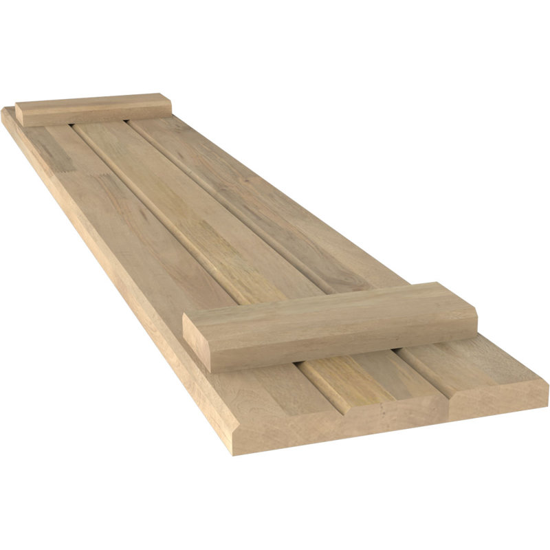 Volets de planche-n-lattes (par paire) Americraft (2 lattes), Sans finition, 10 1/2", 44"