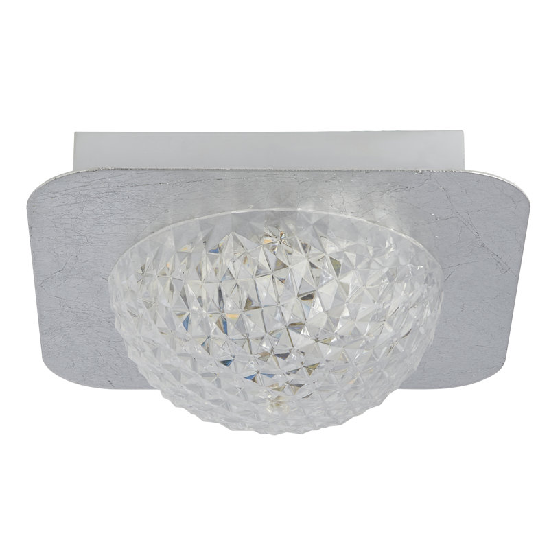 Anyelin Acrylic LED Flush Mount, Silver
