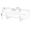 Table basse rectangulaire en acier au carbone gris et noir