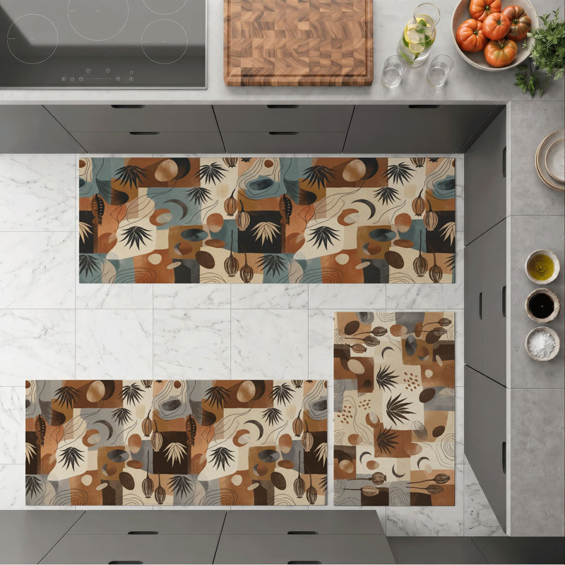 Tapis de cuisine lavables antidérapants inspirés de la nature