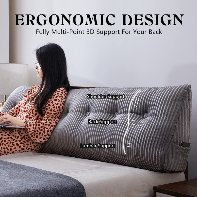 Creasey Grey Novelty Backrest Cushion Pad