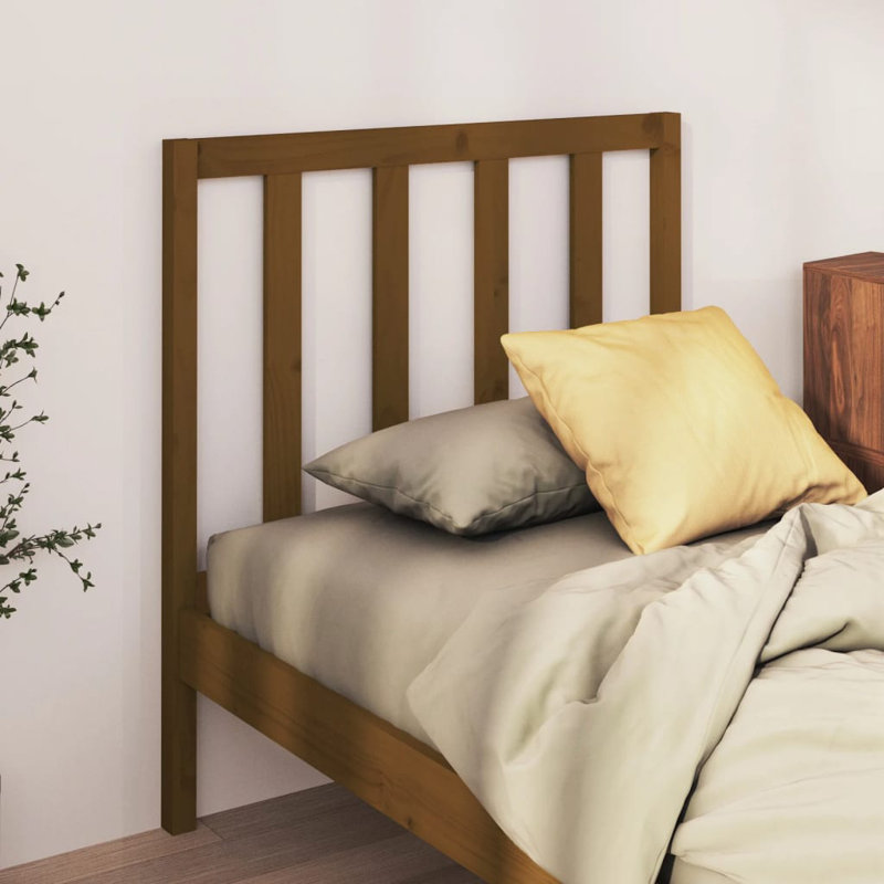 Gossoncourt Solid Wood Headboard, Brown, Single (3')