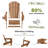 Outdoor Adirondack Chair Set Weather-Resistant HDPE Foldable Patio Chair Fire Pit Chair with Cup Holder-523273415