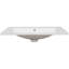 Plateau de meuble-lavabo simple 30 po avec lavabo blanc, 3 trous de robinet, céramique, blanc
