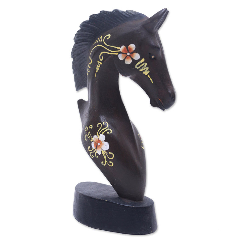  Handmade Knight Horse Wood Figurine