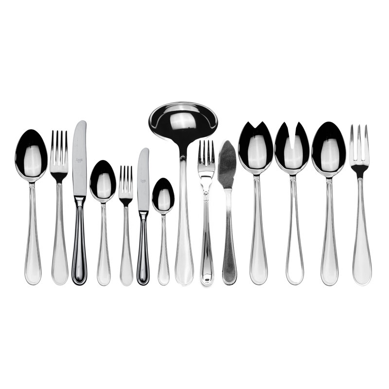 Norma Flatware Set (Configuration P) - 113 Pieces - Stainless Steel