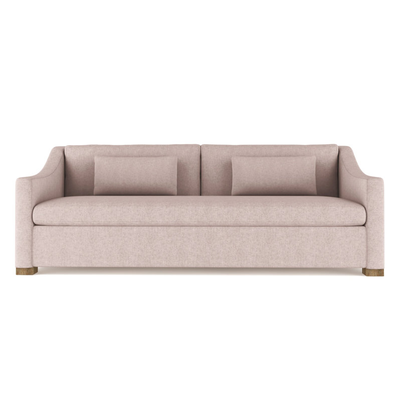 Crosby Slope Arm Sofa, 32.5" H x 84" W x 43" D, Weathered, Plush Velvet Blush