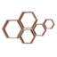Roshonda Hexagon Wood Floating Shelf-30825382