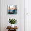 Key cabinet for home, Opens to the left, 30x30x5, White, Gondolas in the sun against the backdrop of historic buildings, 