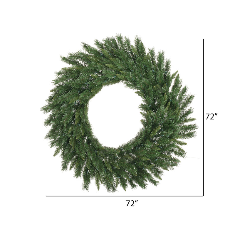 Couronne de pin artificielle artificielle, H 72 po x l 72 po