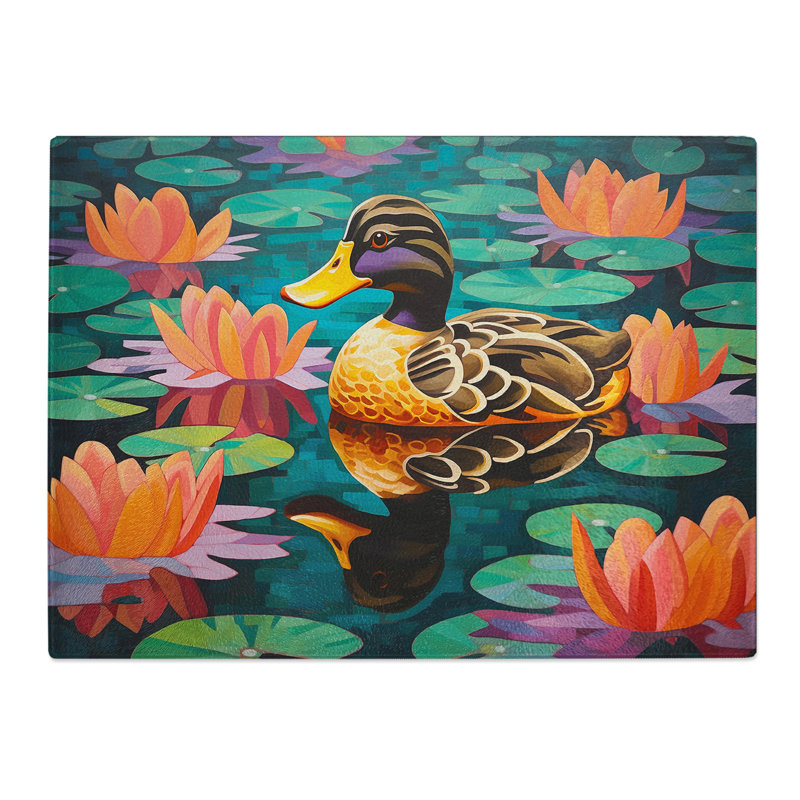 Duck Art Deco H0324  Glass Chopping Board