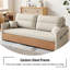 Canapé-lit pliant en coton et kaki 74,80 po-131258193