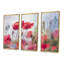 «Blossoming Poppies In The Meadow», peinture sur toile 3 pièces-317946158-317946157