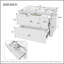 Meuble-lavabo de salle de bain flottant 30 po avec poignées ovales et bord arrondi-590582665