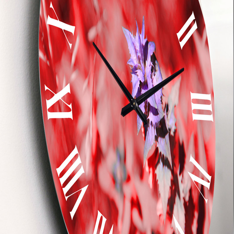Vintage Autumn Leaf IV - horloge murale maison de campagne, Petit