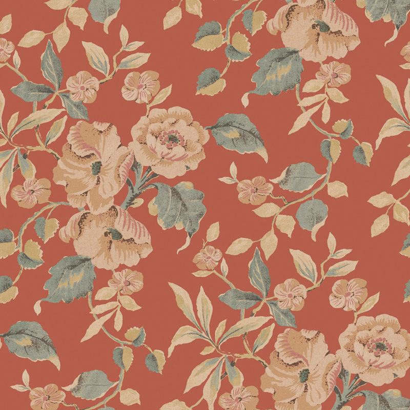 Papier peint Laura Ashley Alyworth, Rouge