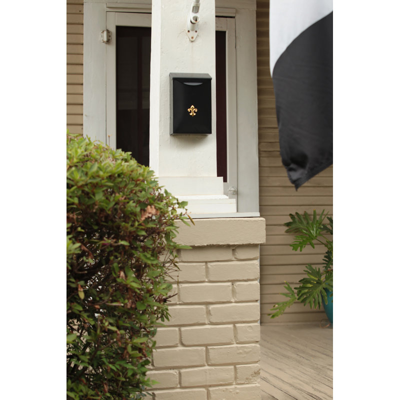 City Classic Small, Steel, Vertical, Wall-Mount Mailbox, Black