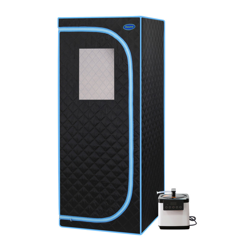 Portable Mini Plus Style Steam Sauna Tent–Personal Home Spa, With Steam Generator, Remote Control, Foldable Chair, PVC Pipes. Easy To Install,Fast Heating, With FCC & UL Certification