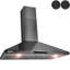 Hotte murale convertible 36 pouces 343 CFM en acier inoxydable noir