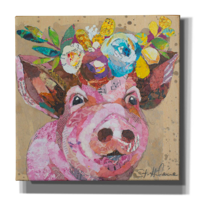 Violet sur toile par St. Hilaire Elizabeth, reproduction, H 12 po x l 12 po x P 0,75 po