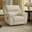 Fauteuil inclinable manuel à bascule Tony, avec languette en microfibre brun sable