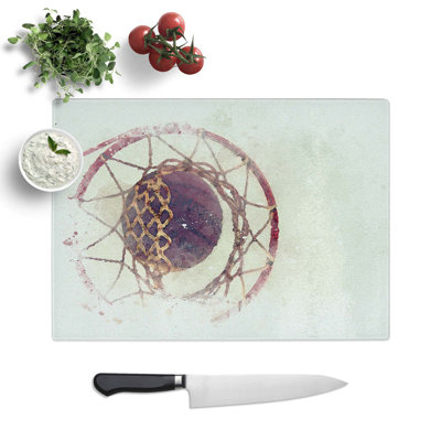 Tempered Glass The Basketball Hoop in Abstract Chopping Board