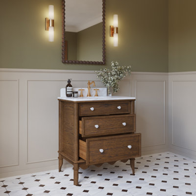 Cheyannia Freestanding Standard With Engineered Marble Top