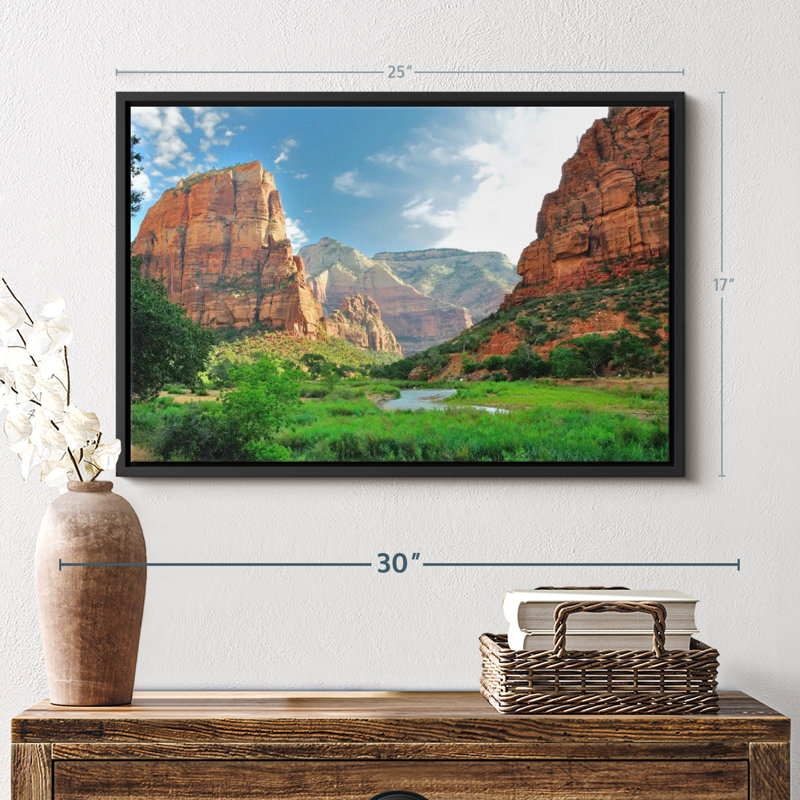 Nature, impression sur toile «Zion National Park Canyons», H 17 po x l 25 po