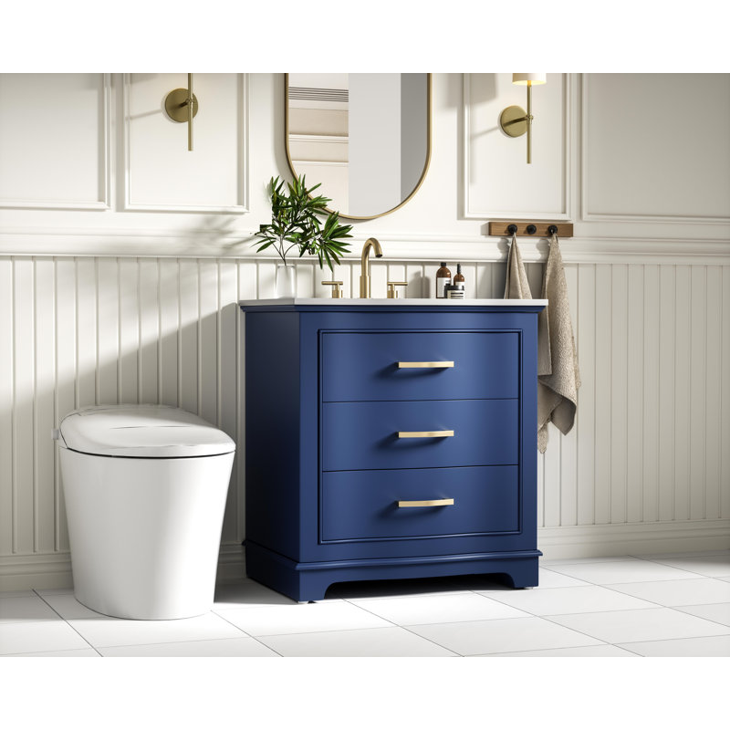 Knox 30 inch Single Bathroom Vanity, Blue