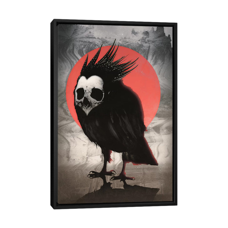 Birdie par Ali Gulec - Estampe numérique sur toile tendue avec châssis, H 26 po x l 18 po x P 1,5 po, Toile avec cadre noir