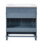  Bathroom Vanity with Ceramic Sink, Solid Wood Cabinet, Soft Closing Doors, Retro Style