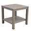 Rust - Table d'appoint en aluminium multicolore avec tablette, de forme carrée, l 23 po de largeur, profonde, 21,5 po de hauteur, 19 lb, idéale pour les déjeuners de patio et les réceptions, couleur, 23,68 po de profondeur, largeur, 22,11 po de hauteur,