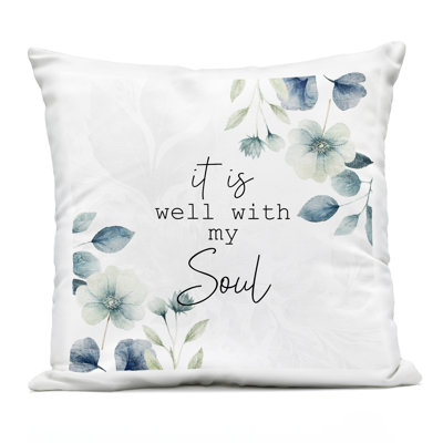 Well With Soul Florals Outdoor Printed Pillow, design by Kim Allen